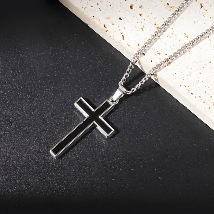 Wholesale Necklace accessories, street stainless steel full diamond cross collarbone chain wholesale