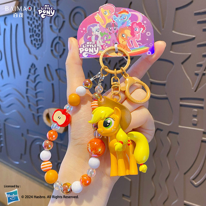 Wholesale Beaded keychain cute cartoon backpack keychain ring pendant