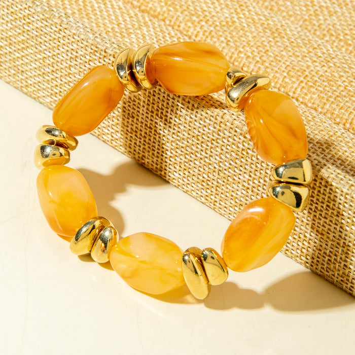 Wholesale Acrylic Beaded Bracelet Retro Ethnic Pattern Women' s Jewelry Gift MOQ≥2