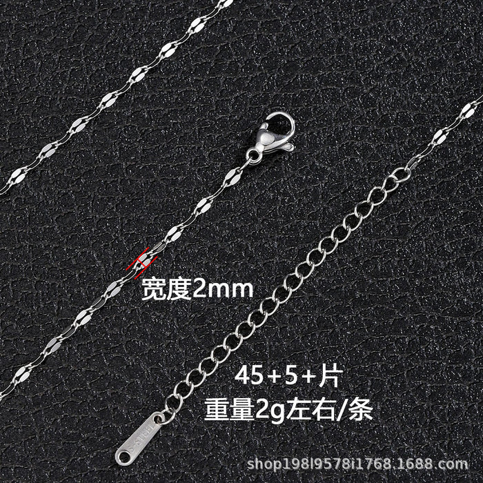 Wholesale Titanium steel stainless steel necklace, fine collarbone neck electroplated jewelry