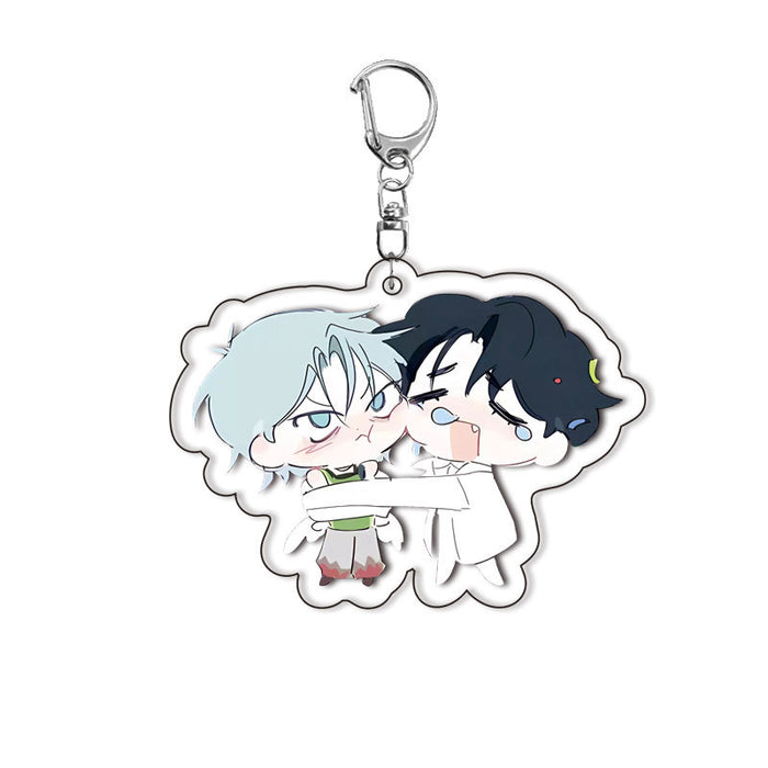Wholesale Double-sided Acrylic Keychain with Layered Design  Anime-themed Creative Pendant