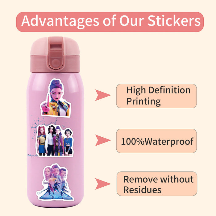 Wholesale 55/ 110 K-Pop doodle stickers for skateboards and luggage