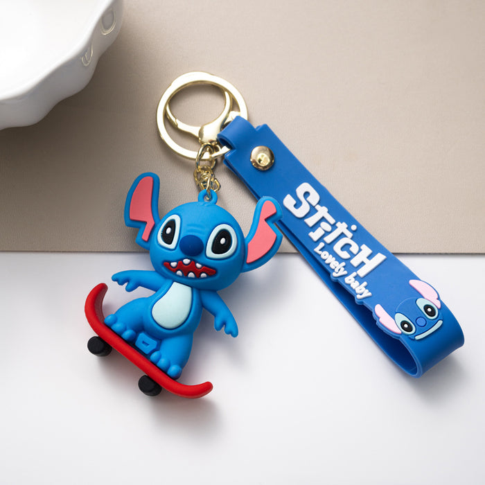 Wholesale Cute PVC cartoon keychains for men and women.