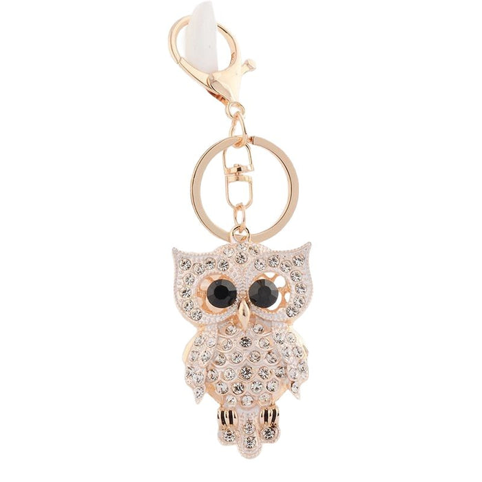 Wholesale Owl Keychain Pendant Gold Tone Zinc Alloy Trendy Bag Charm Gift