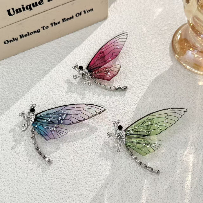 Wholesale Blue Dragonfly Brooch Vintage Animal Pin for Women Everyday Chic Accessory