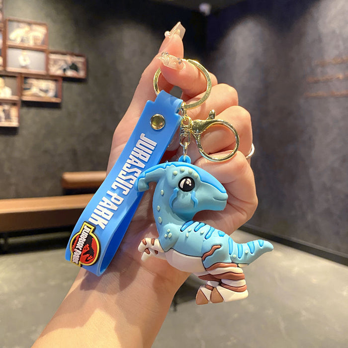 Wholesale Trendy Dinosaur Keychain Toy Metal Cartoon T-Rex Charm MOQ≥3