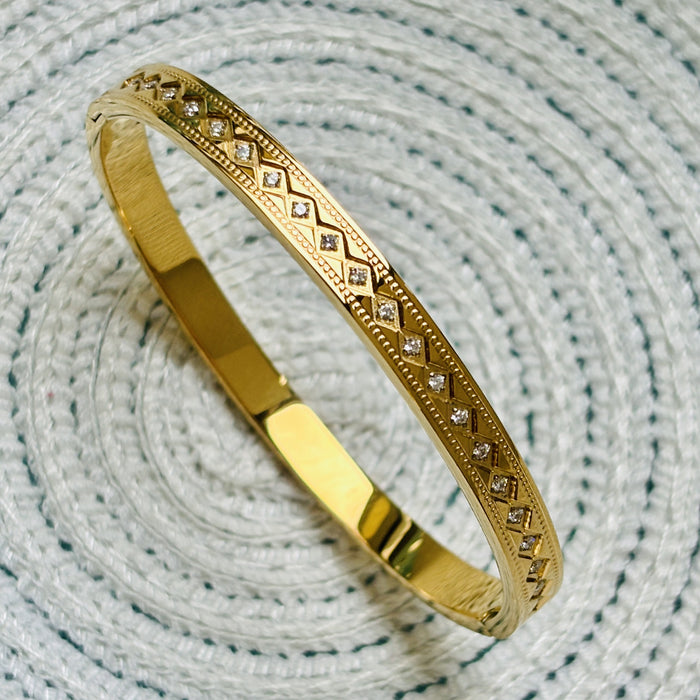 Wholesale Light Luxury Zircon Stainless Steel Bracelet JDC-BT-Xuel004