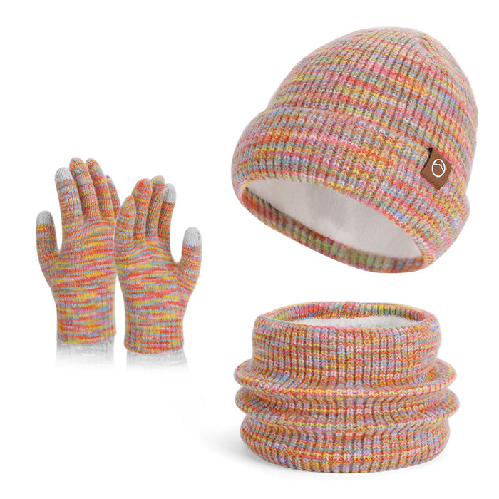 Wholesale Winter hat f and gloves three-piece set