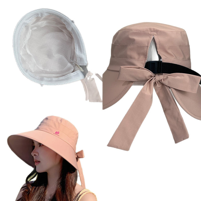 Wholesale Sunshade hat with UV protection, new style of sunshade hat with face covering and large brim sun hat