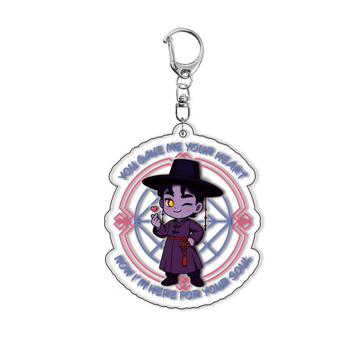 Wholesale Girl group acrylic keychain anime surrounding cute pendants