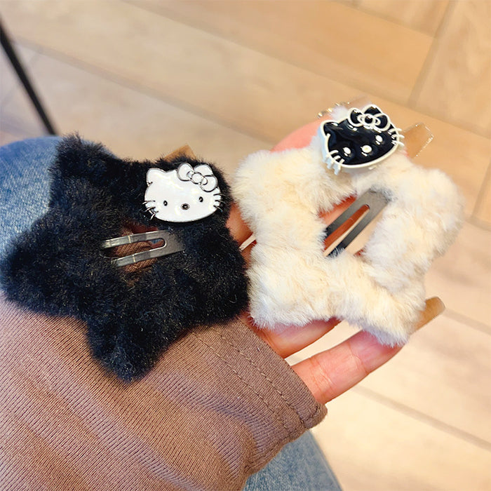 Wholesale Cute cartoon cat plush star-shaped hair clips