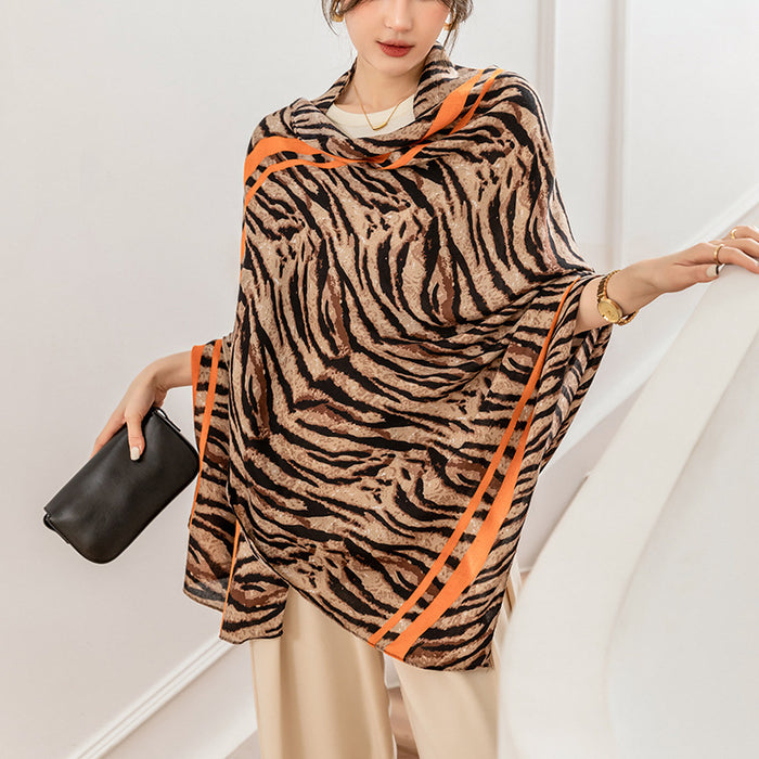 Wholesale Scarves Shawls High-end and Cold Resistant Scarves for Women Fashionable Prints Elegant and Warm Temperament Shawls JDC-SF-MC006