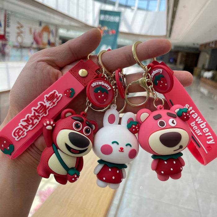 Wholesale Creative animal keychain pendant cute cartoon car keychain small gift wholesale