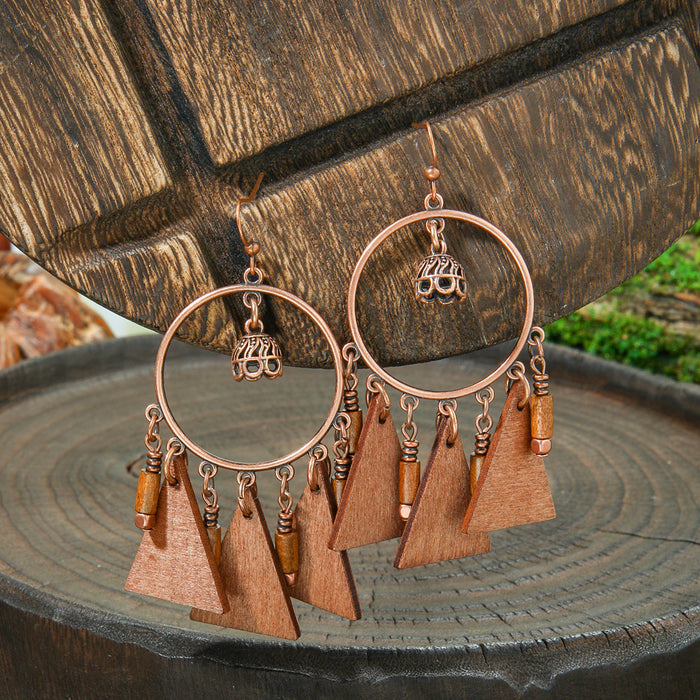 Wholesale 2pcs Vintage Bohemian Hand-made Tassel Earrings