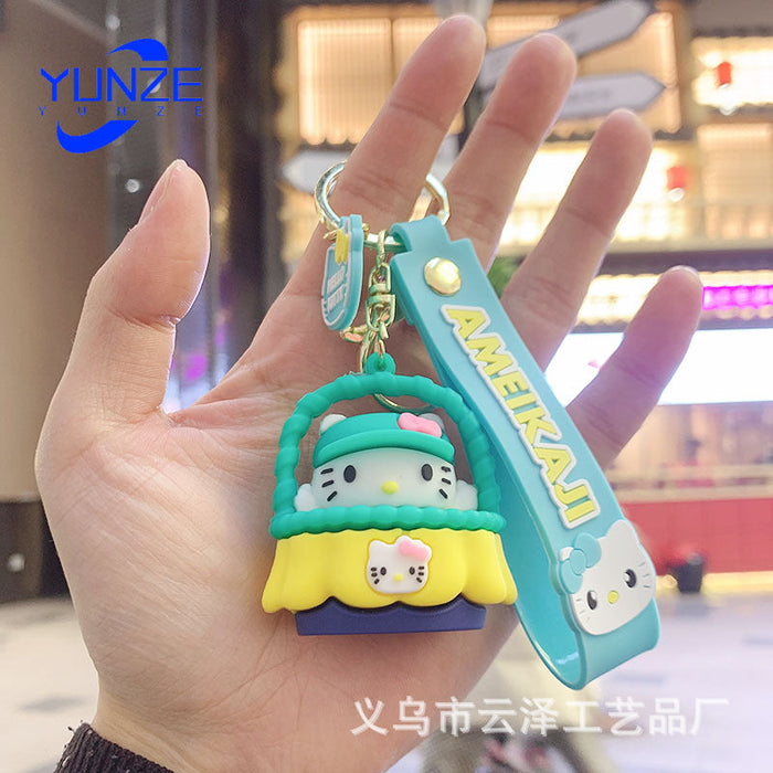 Wholesale Cute Flower Basket Doll Keychain JDC-KC-YunZ001