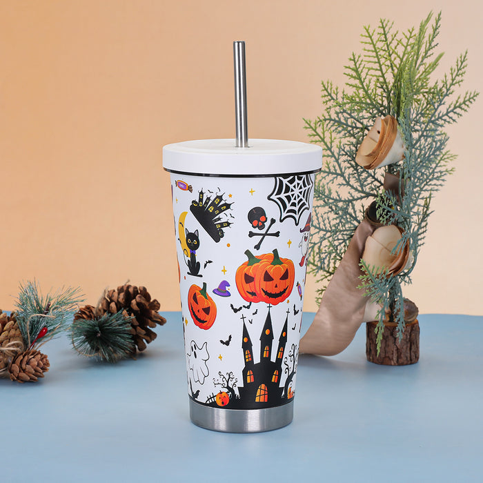 Wholesale Stainless Steel Insulated Cup  Large-Capacity Car Cup Printed Double-Lid Beer Cup Customization