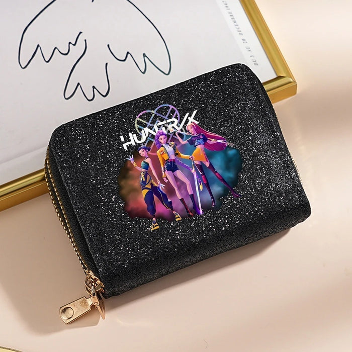 Wholesale Kpop Devil Hunter Sequin Wallet For Women Shiny Coin Purse Korean Style Party Fashion Accessory