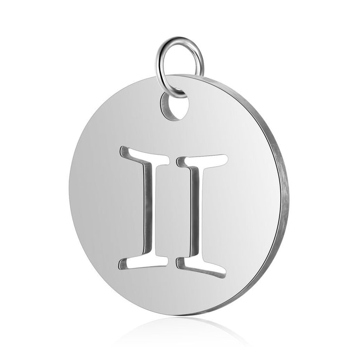 Wholesale Constellation pendant stainless steel pendant electroplated polished steel color stainless steel constellation pendant