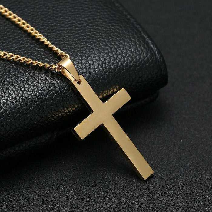Wholesale Fashion Cross Necklace Trendy Cool Alloy Cross Pendant Jewelry