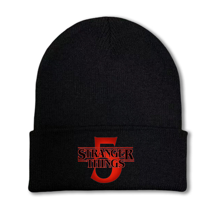 Wholesale Fashionable printed knitted hats outdoor warm hats