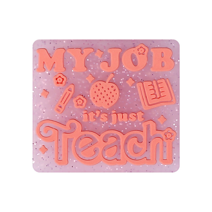 Wholesale 20pcs High color value cartoon letter silicone beads glitter loose beads diy mobile phone chain key chain material beaded pen jewelry