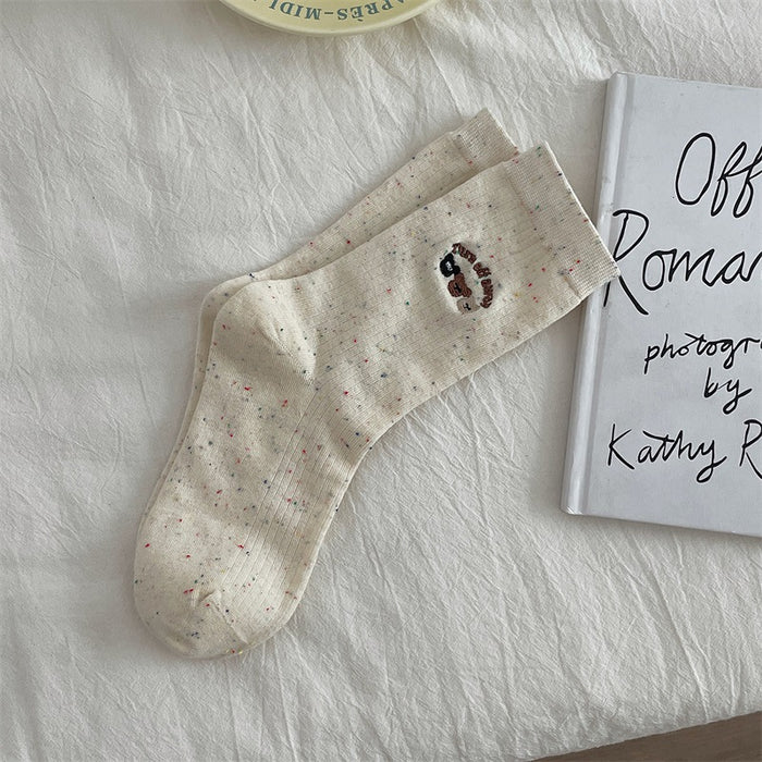 Wholesale Boneless socks, children's mid tube socks, spring and autumn styles, pure cotton