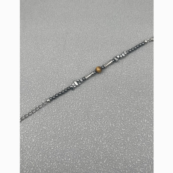 Wholesale Natural retro bracelet, niche light luxury obsidian bead bracelet