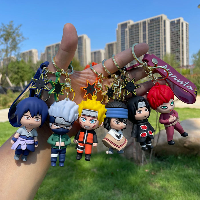 Wholesale PVC Anime Keychain Pendant Cartoon Student Backpack Pendant Car Keychain