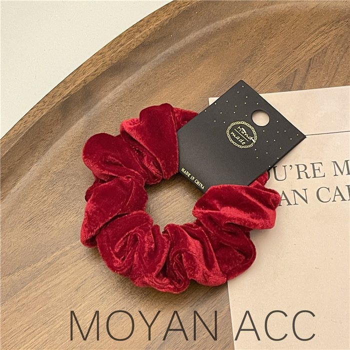 Wholesale Bowel Hair Ring Black Rubber  Hair Accessories Cream Style Headwear