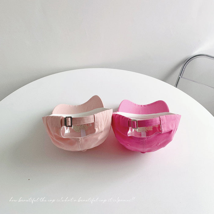 Wholesale Children's baseball cap, letter bow embroidery, baby sun protection, duck tongue cap