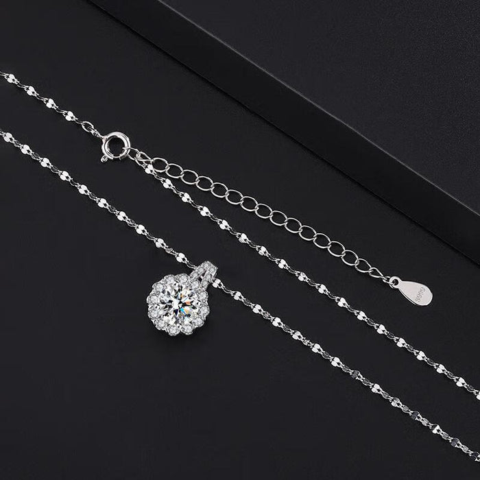 Wholesale Necklace, pure silver snowflake collarbone chain, light luxury