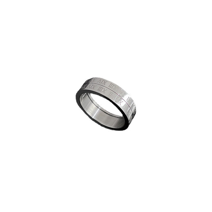 Wholesale Titanium Steel Cold Style Minimalist Style Disco Ring Men and Women Trendy Personality Simple Index Finger Ring JDC-RS-LG005