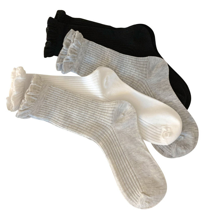 Wholesale Socks with thin midsole, vertical stripes, mesh, breathable bubbles, ribbed mouth, fashionable stacking socks