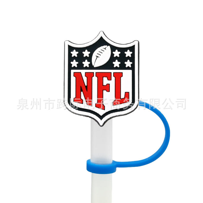 Wholesale 10pcs Silicone American Football Straw Cover JDC-SCR-KuaJ010