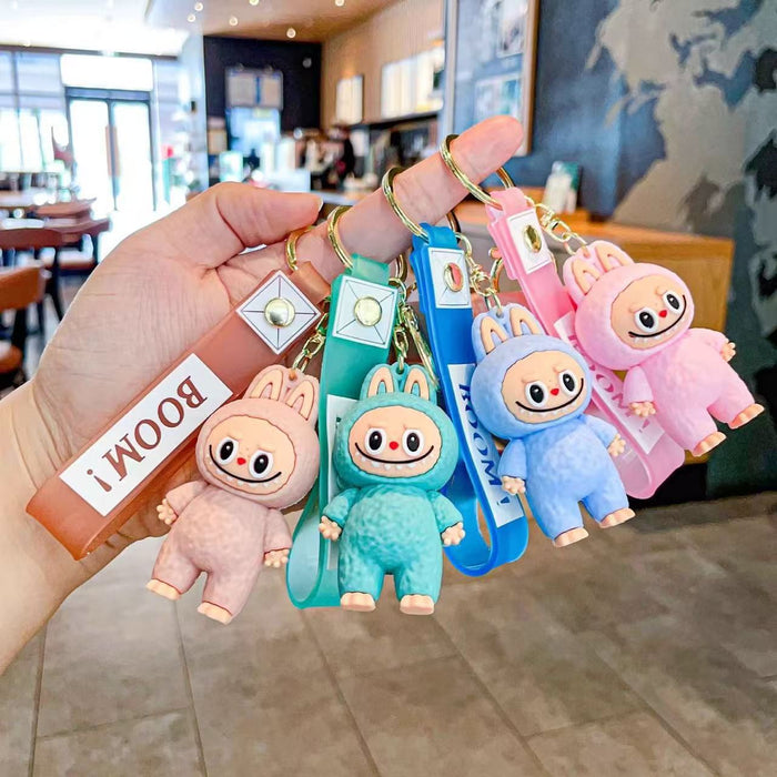 Wholesale Creative Little Sheep Keychain Girls Bag Pendant Cartoon Cute Stereo Soft Plastic Doll Doll School Bag Pendant