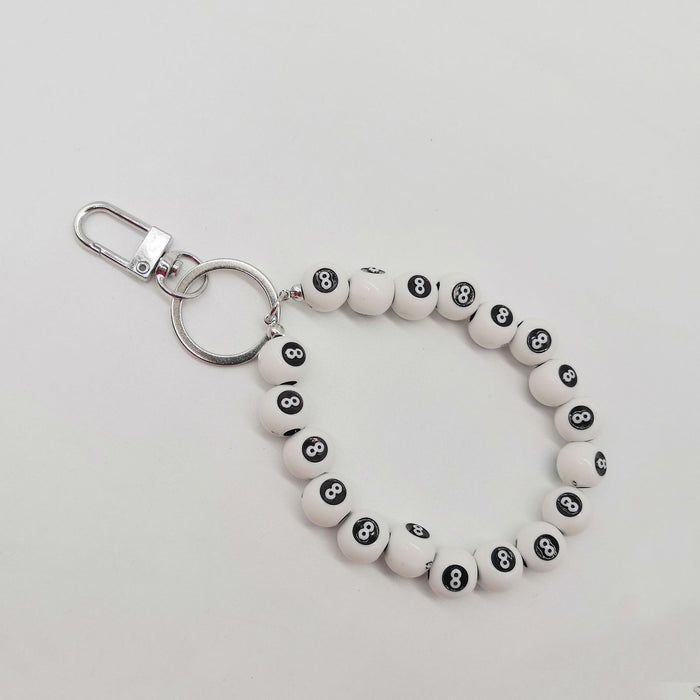 Wholesale Simple Alloy Door Buckle Black 8 Lanyard ins Mobile Phone Chain Keychain Pendant Bag Lanyard Accessories