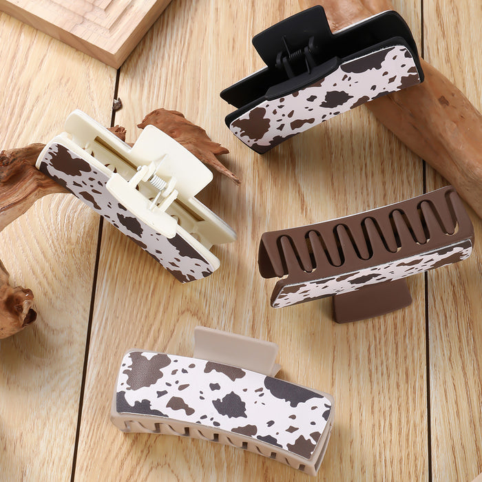 Wholesale multi-color stone spot large square Hair Clips