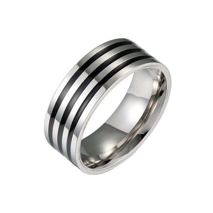 Wholesale Simple Stainless Steel Men's Ring JDC-RS-YuYuan016