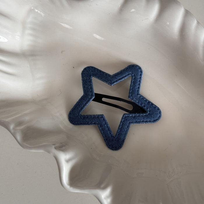 Wholesale Denim blue fabric bb clip cute dopamine baby hair clip broken hair side clip bangs hair accessories new