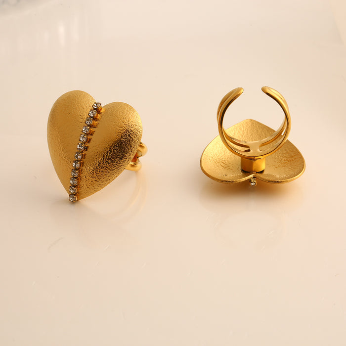 Wholesale Fashionable and high-end stainless steel zircon inlaid earrings with personality and temperament that do not fade, earrings rings with color preservation wholesale