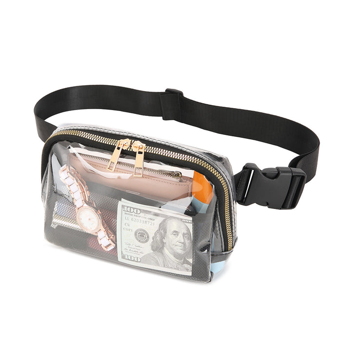 Wholesale PVC Waterproof Transparent Sports Waist Bag Messenger Bag JDC-SD-HanDuo004