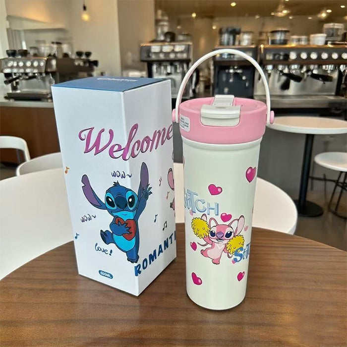 Wholesale Stainless steel thermos cup cartoon suction tube cup portable large capacity ice coffee cup