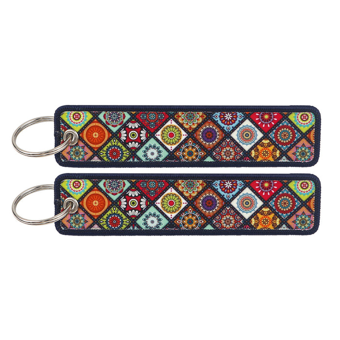 Wholesale Japanese Wave Weaving Marks Keychain Fabric Keychain Accessories