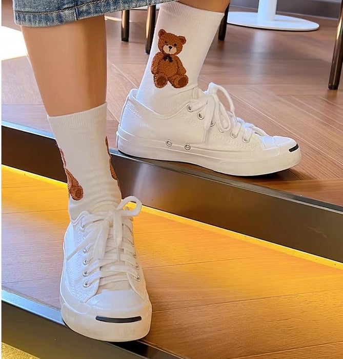 Wholesale Socks Cute Bear Mid-waist Women's Socks Women's Cotton Socks