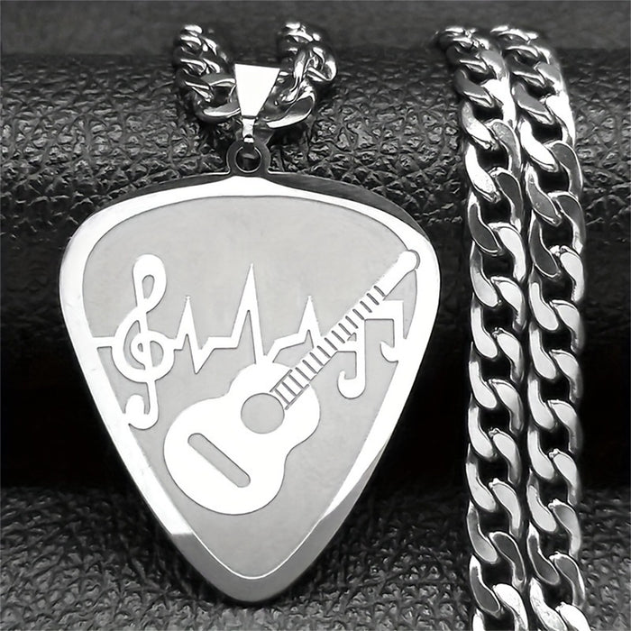 Wholesale Stainless steel necklace, music and fashion pendant necklace