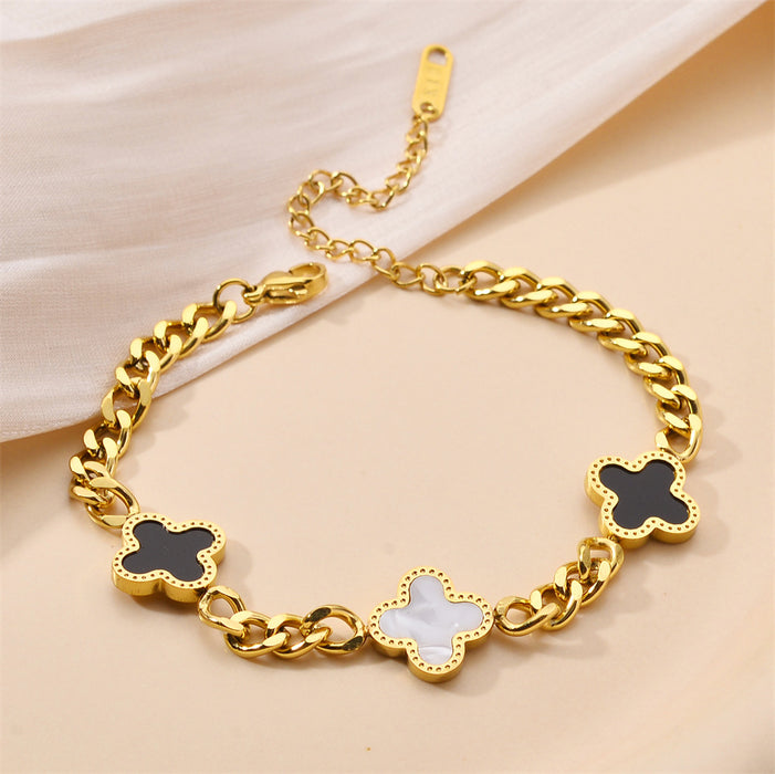 Wholesale Fashionable Lucky Titanium Steel Bracelet for Women, Light Luxury, High End, Versatile Bracelet, Bracelet, Accessories