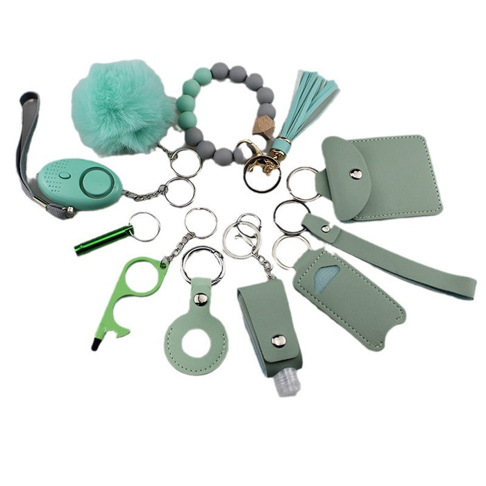 Wholesale Hair Ball Diamond Heart Multifunctional DIY 11-piece Keychain JDC-KC-TouMS050