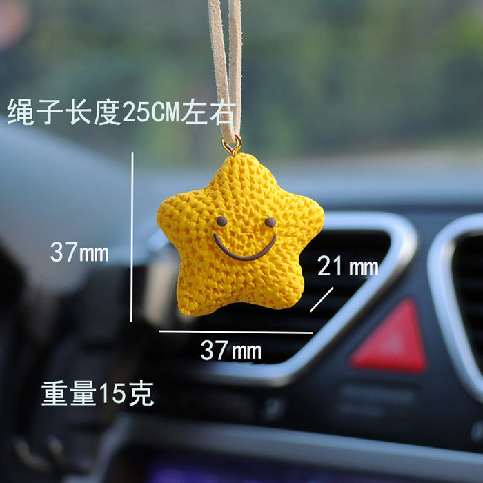 Wholesale Resin Rainbow Sun Car Rearview Mirror Pendant Decorative Car Ornament