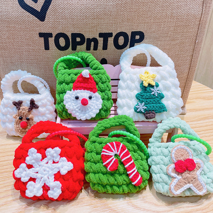 Wholesale Christmas hand-woven wool bag,  earphone bag,  mini coin purse,   pendant