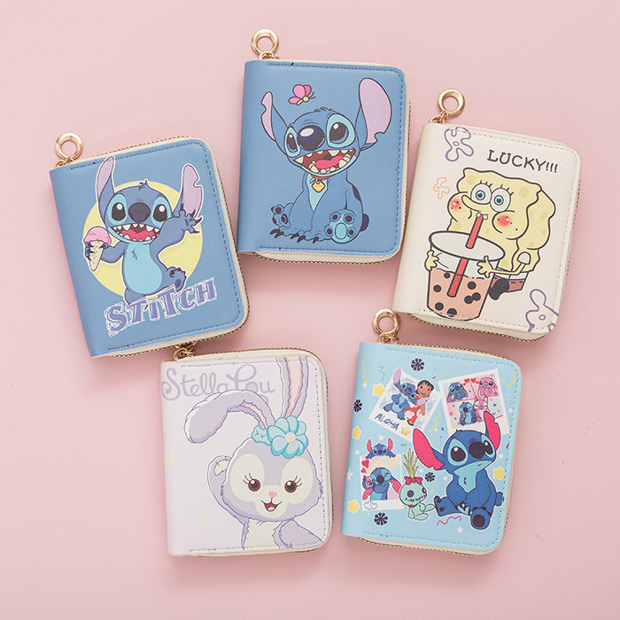 Wholesale New Fashion Wallet Short Zipper Printing Student Cartoon Mini Wallet Coin Purse Card Holder JDC-WT-QT007